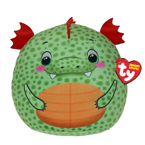 TY Squishy Beanies – Griffin der Drache – weiches Plüschkissen mit grünen Augen – Geschenkidee für Groß und Klein – zum Sammeln – 22 cm – T39417