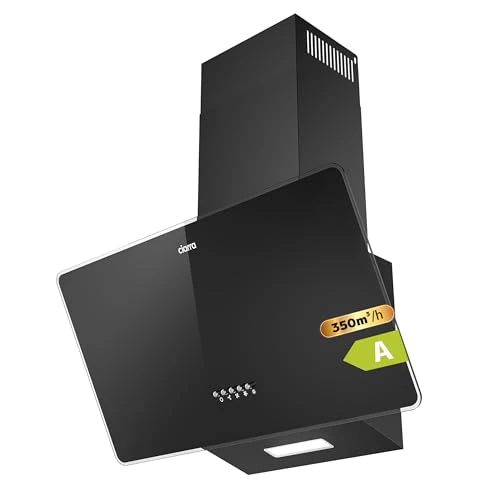 CIARRA CAB6750 Afzuigkap voor de keuken, 60 cm, 350 m³/u, energieklasse A, wandafzuigkap met led, 3 snelheden, voor binnen- of buitenafvoer