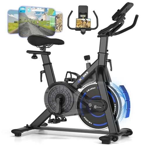 Offerta a tempo: CHAOKE Cyclette da Casa con App, Cyclette per Casa Magnetoresistanza ultra Silenziosa 10dB, con Applicazione, Sedile Morbido e Traspirante e Schermo LCD, Peso Massimo di 150KG Cyclette Professionale - 24% da 159.99 € a 121.83 €