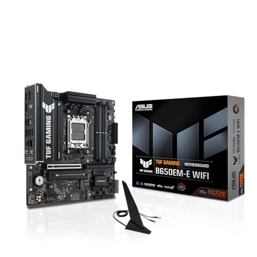 Oferta limitada: ASUS TUF Gaming B650EM-E WiFi AMD mATX Placa Base, 8+2+1 80A DrMOS Fases de Potencia, DDR5, PCIe 5.0, Tres Ranuras M.2, WiFi 6, Ethernet de 2,5 GB, DisplayPort, HDMI, USB-C 10 Gbps en la Parte de 157.72 € a 157.72 € (ahorro 0.00%)
