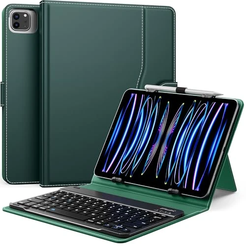 Offerta a tempo: MoKo Custodia Tablet Universale con Tastiera per 9"-11" Tablet,Verde Scuro - 20.08% da 35.65 € a 28.49 €
