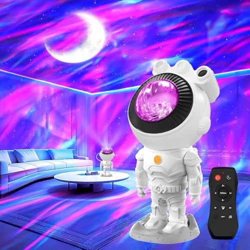 Oferta limitada: MYSTILUCK Proyector de Cielo Estrellado con Luna - 17 Modos de Luz Aurora, Mando a Distancia con Temporizador, Decoración para Habitaciones, para Navidad y Cumpleaños, Niñas y Niños. de 19.99 € a 9.99 € (ahorro 50%)