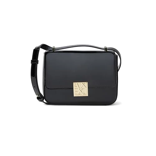 Limited-time offer: Armani Exchange, Women's Amy, Sustainable, Gold Logo Plate, Crossbody Bag, Black, One Size from $141.56 to $141.56 (save 0.00%)