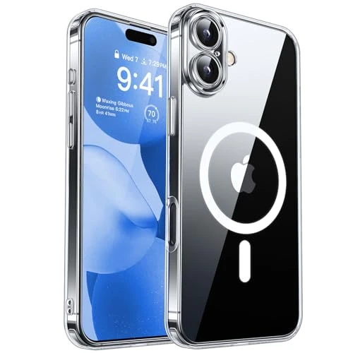 Offre limitée : CANSHN Coque Magnétique pour iPhone 17 (6,3 Pouces), Compatible avec MagSafe, [Protection Complète de l'appareil Photo] Housse Étui de Protection Antichoc,Transparente de 12.74 € à 11.99 € (6% de remise)