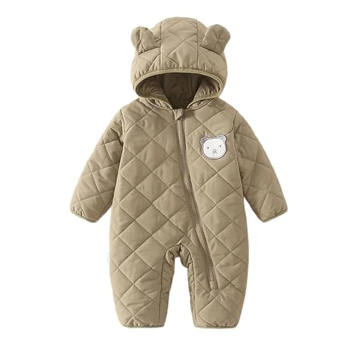 Offre limitee: WYTbaby Combinaison de neige pour bébé nouveau-né Combinaison d'hiver Barboteuse Combinaison de neige à capuche pour bébé tout-petit filles garçons 3-24 mois, kaki, 6-9 mois de 32.66 EUR a 16.49 EUR (economie 50%)