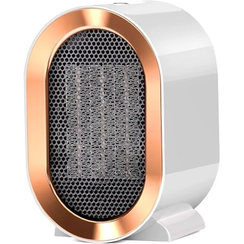 ECHOBUY Calentadores Bajo Consumo Pequeños 220V 1200W, Calefactor Ceramico Dos Ajustes de Temperatura 1s de Calentamiento Rápido, Ventiladores ​Calentador Para Dormitorio, Sala de Estar y Oficina