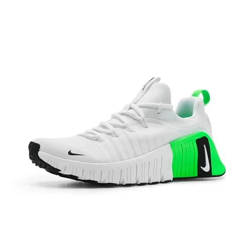 Limited-time offer: Nike Men's Free Metcon 6 Workout Shoes, White/Black/Green Strike/Black, 6.5 from 103.00 £ to 103.00 £ (save 0.00%)