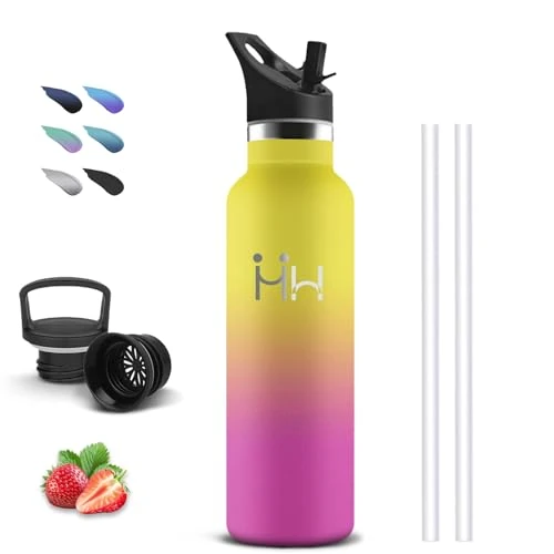 Offerta a tempo: Borraccia Termica, 750ml Borraccia, Senza BPA, Borraccie con Cannuccia, Senza Perdite, Borraccie Acciaio Inox, Doble Aislamiento, Borracce Metallo per Campeggio, Corsa, Ufficio, Caffè, Viaggio, Yoga - 17% da 15.50 € a 12.80 €