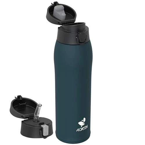 Offre limitée : AORIN Gourde Isotherme, 950ml Bouteille Isotherme avec 2 Couvercles, Gourde Enfant en Acier Inox 18/8, Gourde Sport Anti-Fuite, Mug Isotherme sans BPA pour Sport, Extérieur et Quotidien de 20.95 € à 20.95 € (0.00% de remise)