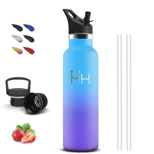 Limited offer: Stainless Steel Water Bottle, 0.75 L, Water Bottle with Straw, BPA-Free, Leak-Proof, Double-Walled Vacuum Insulated, Adult Water Bottle for Camping, Fitness, Hiking from 16.99 EUR to 12.92 EUR (save 24%)