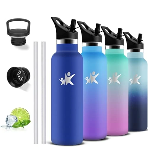 Tijdelijke aanbieding: Thermosfles, 750 Ml, Bpa-Vrij, Drinkfles Met Rietje, Lekvrij, Roestvrijstalen Drinkfles, Metalen Fles, 18/8 Roestvrij Staal, Drinkflessen Voor Camping, Reizen, Kantoor van 12.51 EUR naar 12.51 EUR (korting 0%)