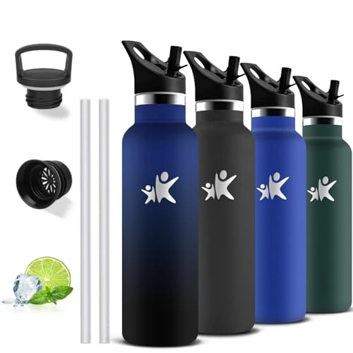Offerta a tempo: Borraccia, Borraccia Termica 750 ml, Senza BPA, Borracia con Cannuccia, Senza Perdite, Bottiglia Termica, Acciaio Inossidabile 18/8, Borracce Termiche per Campeggio, Viaggio, Fitness, Palestra - 45% da 21.99 € a 12.00 €