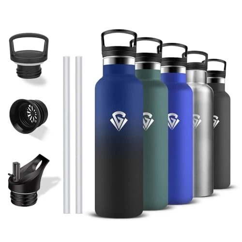 Offerta a tempo: Borraccia Termica, 500ml Borraccia, Senza BPA, Borracia con Cannuccia, Senza Perdite, Bottiglia Termica, Isolato Sottovuoto, Borracce Termiche per Campeggio, Uffici, Caffè, Palestra, Viaggio - 15% da 14.99 € a 12.80 €