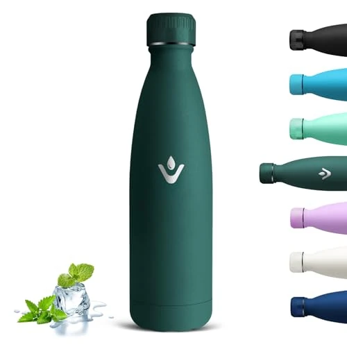 Grsta Borraccia Termica 750ml, Borraccia Palestra, Riutilizzabile Borracce Termiche Senza BPA, Borraccie Acciaio Inox Senza Perdite, Isolato Sottovuoto, Bottiglia Termica per Caffè, Corsa, Ufficio