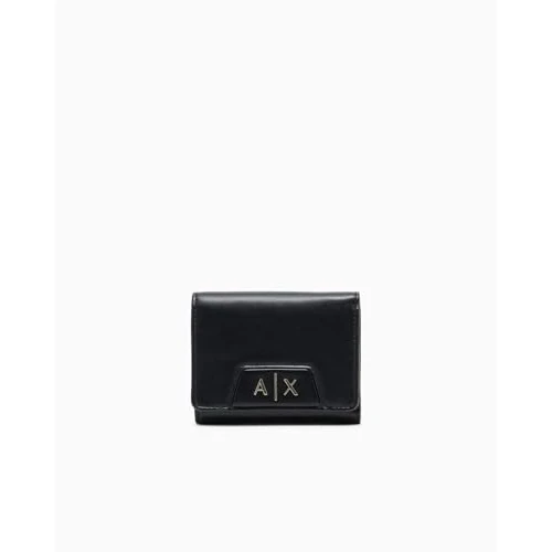 Offerta a tempo: Armani Exchange Portafoglio da donna Amelie, con logo dorato, colore: nero - 36% da 70.00 € a 44.51 €