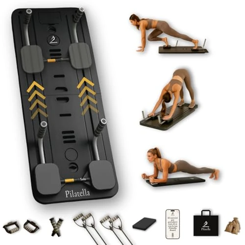 Offre limitée : Pilatella - Pilates Reformer Pliable 5-en-1 - Planche Pilate Maison Multifonction, Reformer Pilates Machine, Kit Pilates Pliable, Pilates Board Premium pour Sport à Domicile + Ebook 10 Exercices de 79.99 € à 69.99 € (13% de remise)