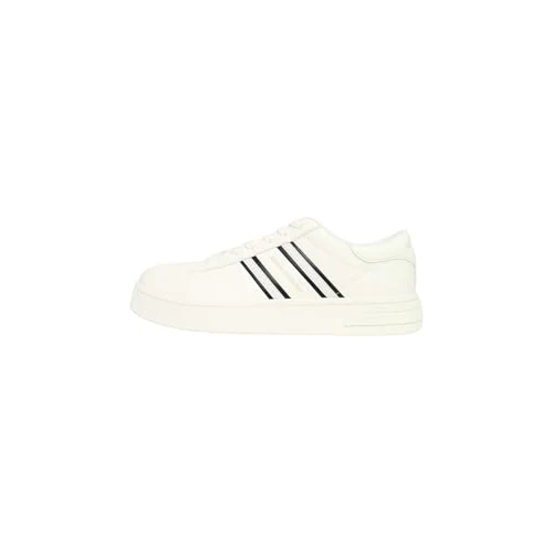 Tijdelijke aanbieding: Armani Exchange London, Side Stripes, Color Contrast Sneakers, voor heren, gebroken wit + zwart, 41 EU van 127.50 € naar 87.97 € (31.0% korting)