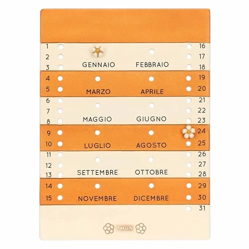 Limited-time offer: THUN - Wall Calendar - Ceramic - Collezioen Chroma - 22 x 1.5 x 30 cm from 47.22 GBP to 47.22 GBP (save 0%)