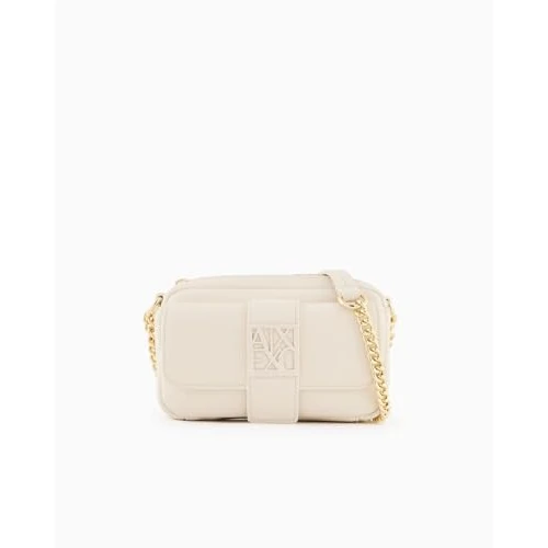 Offre limitée : Armani Exchange Susy, Essential, Sustaible, Soft, Chain Shoulder Strap, Sac Messager Femmes, Blanc cassé de 72.80 € à 72.80 € (0.00% de remise)