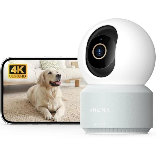 Offerta a tempo: Anona Pano 4K Telecamera WIFI Interno, 8MP Videocamera Sorveglianza Animali/Cane/Bambino, 360° PTZ, Wi-Fi 6 2,4/5G, Auto-Tracking, Rilevamento AI Persone/Animali/Pianto, Privacy, Audio Bidirezionale - 20% da 59.99 € a 47.99 €