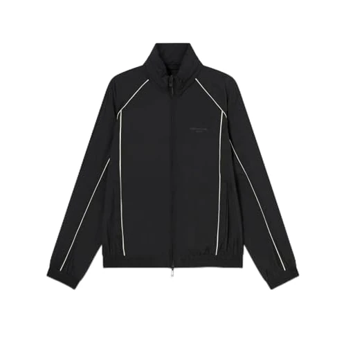 Limited-time offer: Armani Exchange Men's 3D Printed Logo, Cuffed Wrists, Front Pockets, Sleeve Stripes Windbreaker, Black, S from 157.43 £ to 141.46 £ (save 10.14%)