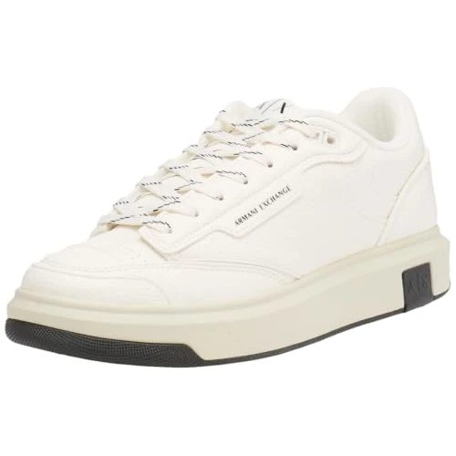 Offerta a tempo: Armani Exchange Venice, Logo Tab On Sole, Scarpe da Ginnastica Uomo, Bianco Sporco, 40 EU - 40% da 160.00 € a 96.00 €