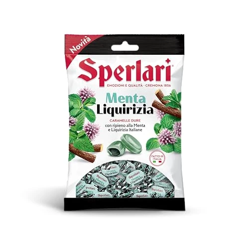 SPERLARI - CARAMELLE DURE MENTA LIQUIRIZIA, 150g