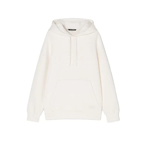 Zeitlich begrenztes Angebot: Armani Exchange Women's Plain Hooded Drawstring Front Open Pocket Monochrome,Hooded Sweatshirt,White,L von 89.30 € auf 89.30 € (0.00% Rabatt)