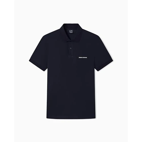 Offerta a tempo: Armani Exchange Embroidered Patch Logo Monochrome Polo, Blu Scuro, XL Uomo - 0.00% da 72.13 € a 72.13 €