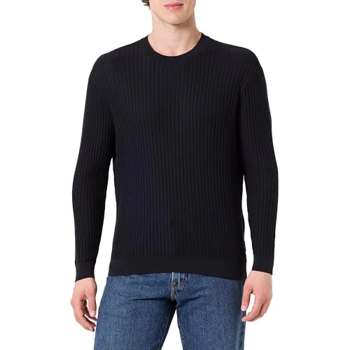 Offre limitée : Armani Exchange Classic Look, Monochrome Pull-Over, Bleu foncé, L Homme de 103.50 € à 79.03 € (24% de remise)