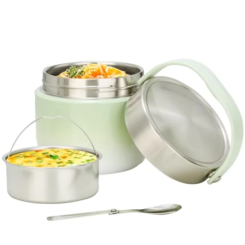 VINATO VT-Baowenfanhe Thermal Lunch Box-1.2L-Green, Stainless Steel