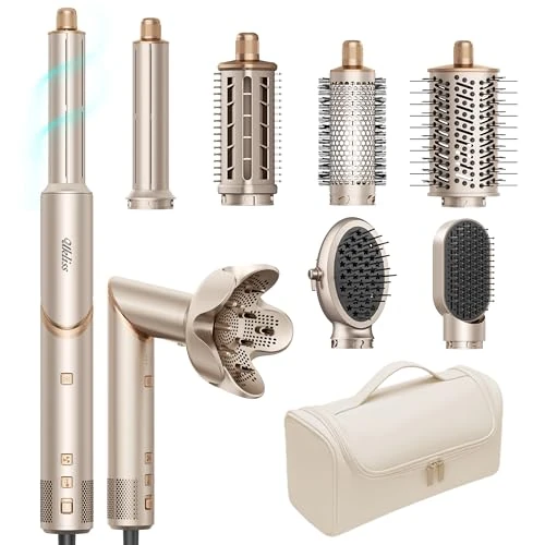 Oferta limitada: UKLISS 8 en 1 profesional Airstyler Hairstyler Set de secador de pelo de iones de alta velocidad, cepillo con envoltura automática, rizador, alisador, cepillo de volumen y antiencrespamiento, secado de 189.00 € a 189.00 € (ahorro 0.00%)