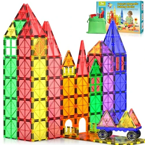 Offre limitée : Wootoyz Construction Magnetique Enfant 3 4 5 6 Ans, Jouet Enfant 3-6 Ans Garcon Fille Tuiles Magnétiques Cadeau Garcon Fille 3-6 Ans Jeux Magnetique Enfant Cadeau Anniversaire Garçons Filles de 24.99 € à 24.99 € (0.00% de remise)