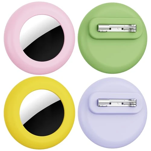 4-pak dla Apple Airtag Holder Kids, wodoodporny uchwyt na Airtag dla dzieci, silikonowy airtag dla dzieci z agrafkami dla dzieci, osób starszych, bagaż, odzież