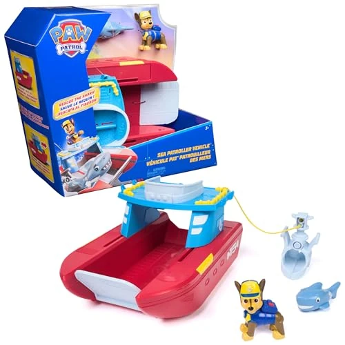 Oferta limitada: Paw Patrol Patrulla Canina - Sea Patroller con Figura de Chase y de Tiburón, Barco de Rescate con 2 Modos de Vigilancia - Patrulla Canina Juguetes - Regalo Niño 3 años + - Juguetes Niños 3 años de 30.98 € a 30.98 € (ahorro 0.00%)
