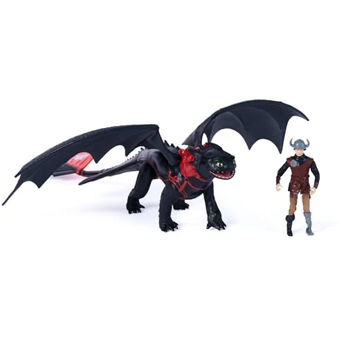 Offerta a tempo: Dragons DreamWorks, How to Train Your Dragon, Sdentato e Hiccup, Drago e Giocattoli per Bambini, 4+ Anni - 43% da 19.99 € a 11.32 €