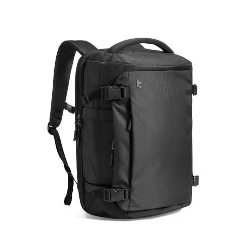 tomtoc Mochila de Viaje 28L, TSA Mochila Viaje Cabina Avion 40x20x25, Mochila Easyjet Ryanair Vueling 40x30x20 Equipaje de Mano Impermeable, Travel Backpack Ligera para Portátil 16" Hombre Mujer
