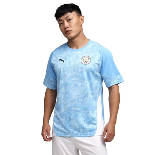 Tijdelijke aanbieding: PUMA Manchester City FC Heren Trainingsshirt 25/26, Blauw (Team Light Blue x White), XXL van 36.64 EUR naar 36.64 EUR (korting 0%)