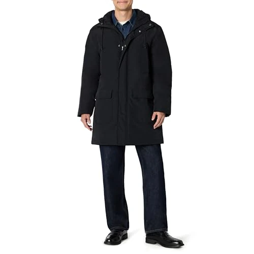 Amazon Essentials (Scelto da Demi) Giacca Parka Pesante, Moderna, Vestibilità Oversize Uomo, Nero, XXL