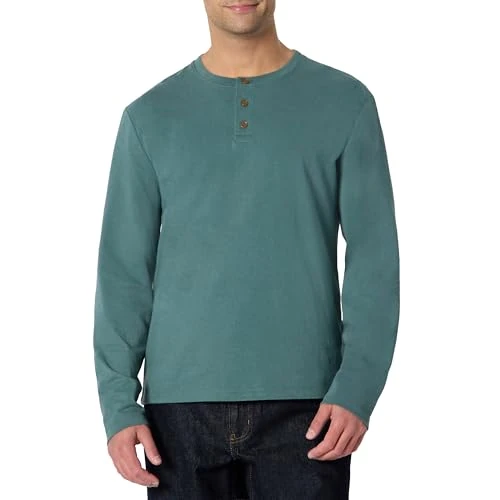 Oferta limitada: Amazon Essentials Camisa de Manga Larga y Cuello Panadero 100% Algodón Hombre, Verde Pizarra, S de 12.46 € a 12.46 € (ahorro 0.00%)