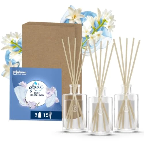 Offerta a tempo: Glade Profumatore per Ambienti Bastoncini, Clean Linen, 3 x 50ml - 36% da 10.99 € a 6.99 €