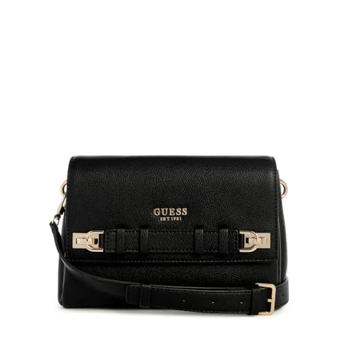 GUESS schoudertas Gregoria Crossbody Flap Bag Black zwart