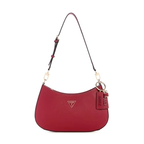 GUESS Noelle II Top Zip Shoulder Bag, Borsa a Tracolla Donna, Granato, Taglia Unica