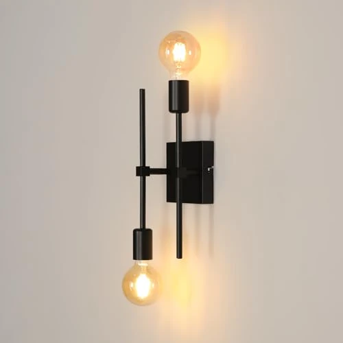 Oferta limitada: Riserva Aplique de Pared Industrial E27, 350° Ajustable, Negra de 29.99 € a 28.49 € (ahorro 5%)