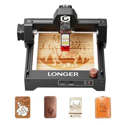 Offerta a tempo: LONGER Incisore laser Ray5 Mini 3,5 W con taglio veloce fino a 12.000 mm/min, area 140x130 mm, Wi-Fi integrato e pulsante di arresto d’emergenza per lavorare in sicurezza. - 15% da 179.99 € a 152.99 €