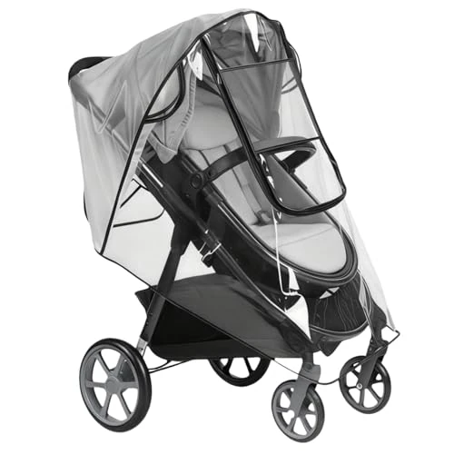 Offerta a tempo: Parapioggia Passeggino Universale, Copri Passeggino Pioggia Universale Copertura Passeggino Pioggia con ampia finestra trasparente, Buona circolazione dell'aria, Materiali di qualità alimentare. - 48% da 16.99 € a 8.90 €