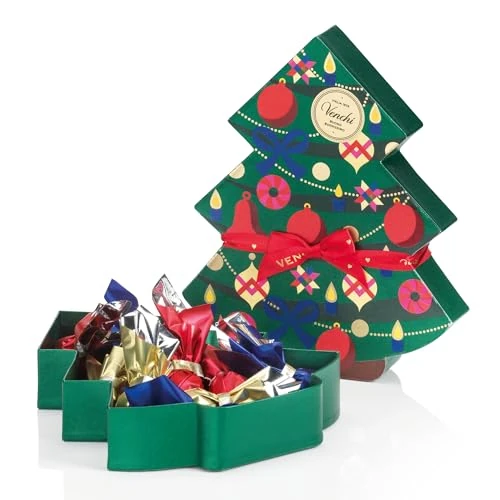Limited-time offer: Venchi, Christmas Tree Gift Box with Assorted Cometa Chocolates, Limited Edition, 7.0 oz, Gluten-Free, Free from Colourings and Preservatives, Gift and Decoration Idea from 18.55 GBP to 16.84 GBP (save 9%)