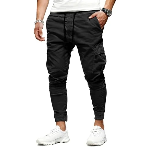 Offerta a tempo: SwissWell Pantaloni Cargo da Trekking in Cotone Elasticizzato Casual da Uomo con Tasche Autunno Inverno S-2XL - 50% da 38.99 € a 19.39 €