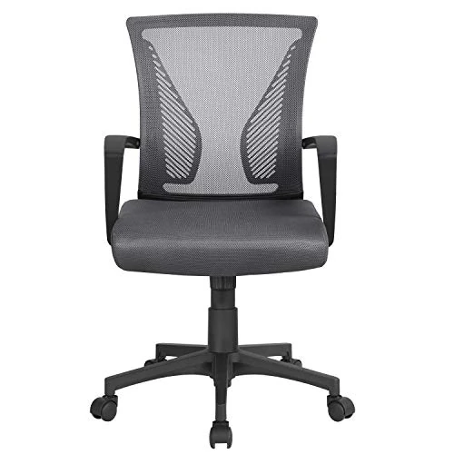 Offerta a tempo: Soberine Sedia Ufficio, Sedie Scrivania Ergonomica Con Braccioli e Rotelle Girevoli, Poltrona Ufficio in Rete Traspirante con Supporto Lombare e Altezza Regolabile Grigio Scuro - 21% da 59.99 € a 47.49 €