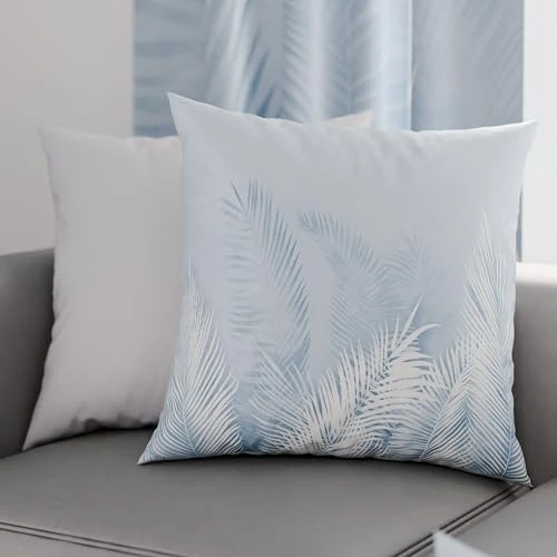 Offerta a tempo: PETTI Artigiani Italiani - Coppia di Federe Cuscino 30x30 cm in Microfibra, Cuscini Arredo Camera da Letto, Divano, Salotto, Set 2 Fodere Copricuscino, Federa Foglia Celeste, 100% Made in Italy - 59% da 13.90 € a 5.63 €